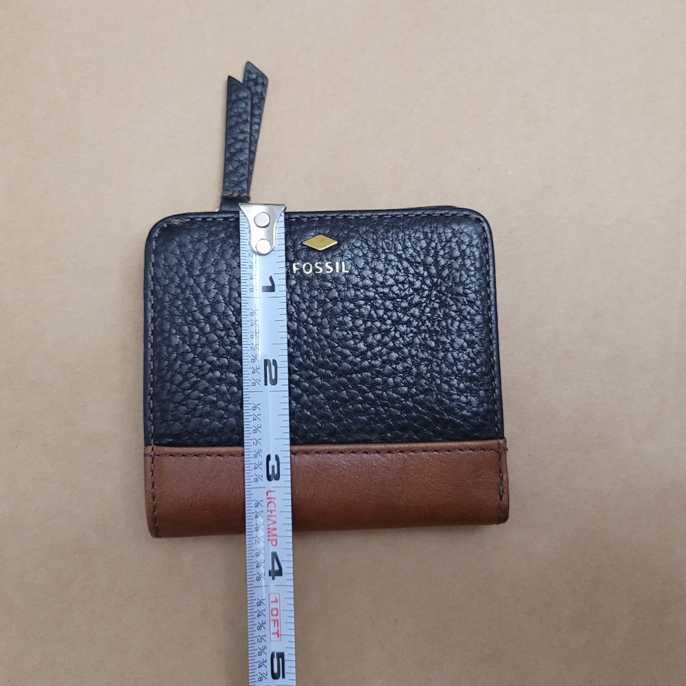 Fossil Small Bifold Wallet Brown Black - Picture 8 of 12
